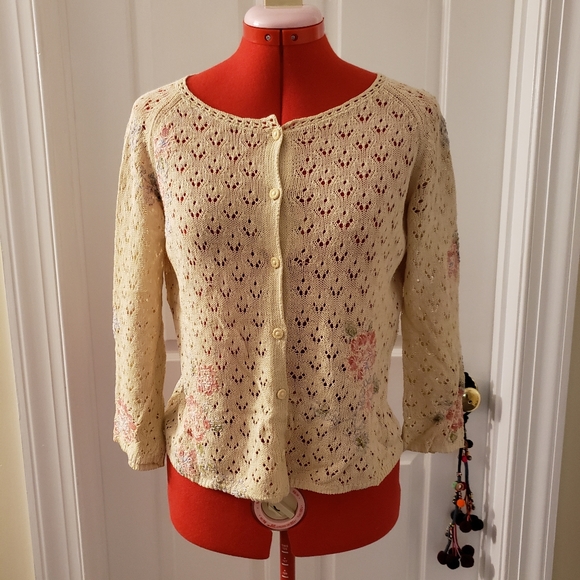 SIGRID OLSEN Embrodered Knitted Sweater - Picture 2 of 7